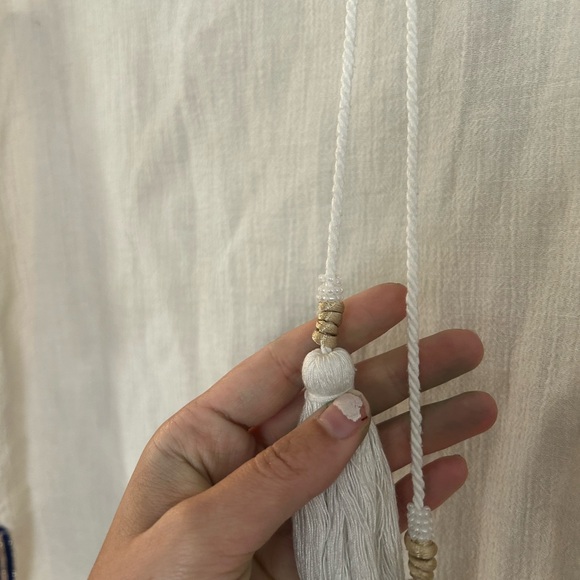 J Crew White Sleeveless Tassel Beach Tunic - Picture 6 of 8